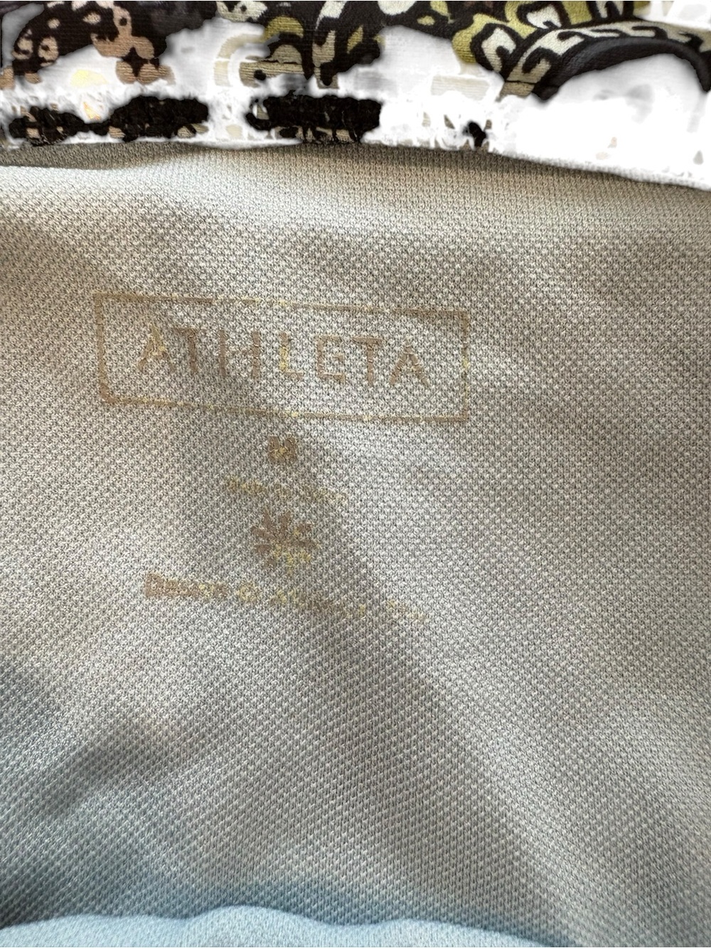 Athleta Paisley-Trim Tankini Top in Black, Yellow and White - Picture 2 of 5